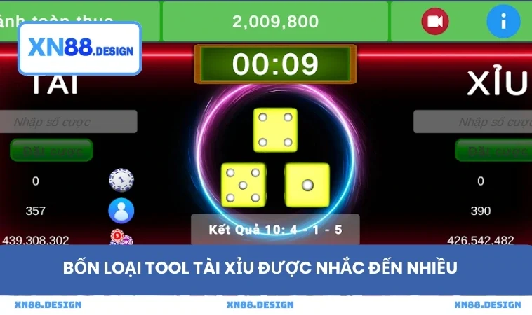Bốn loại tool tài xỉu được nhắc đến nhiều
