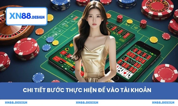 Chi tiết bước thực hiện để vào tài khoản