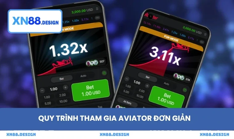 Quy trình tham gia Aviator đơn giản
